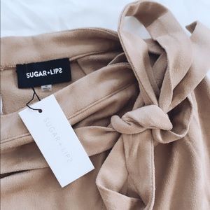 NWT Vici Faux Suede Wrap Skirt